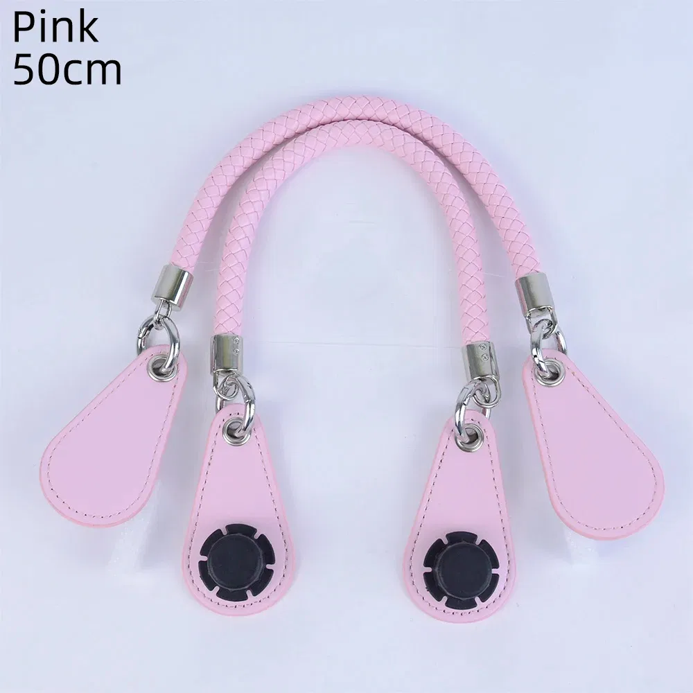 Color: Burgundy, Ships From: CHINA - 2025 Obag PU Woven braided leather Rope Handles strap belt for O Bag accessoires Tote Bag Women's Bag Accessories