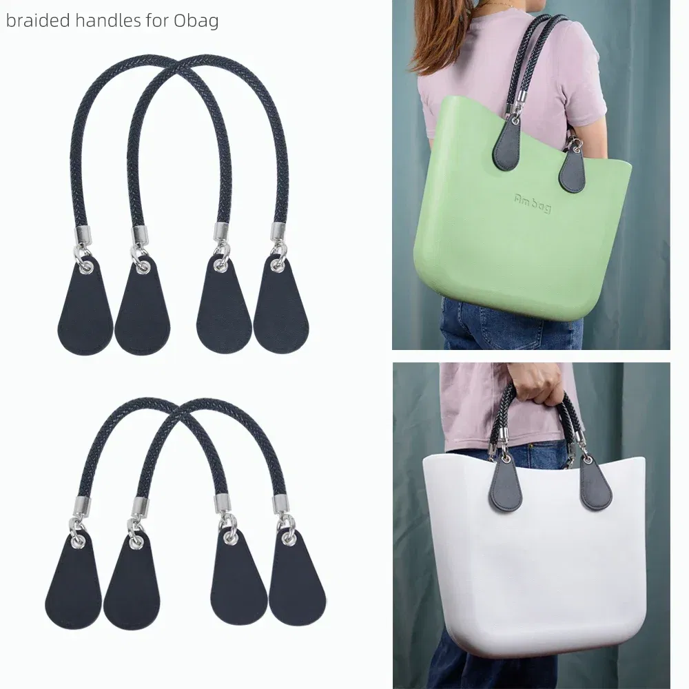 Color: Burgundy, Ships From: CHINA - 2025 Obag PU Woven braided leather Rope Handles strap belt for O Bag accessoires Tote Bag Women's Bag Accessories