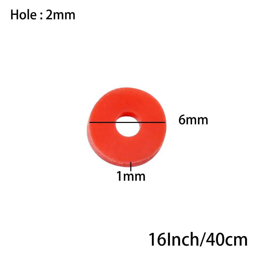 Color: other, Item Diameter: 6mm - 16Inch/Line 6mm Colorful Flat Round Polymer Clay Beads Loose Spacer Beads for DIY Jewelry Making Bracelet Necklace Accessories