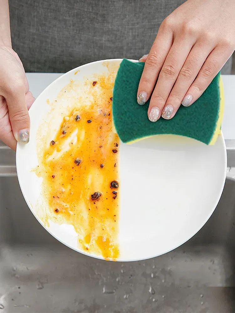 Color: WHITE, Ships From: CHINA - Dishwashing Sponge Kitchen Nano Emery Magic Clean Rub Pot Rust Focal Stains Sponge Sponge Removing Kit Cleaning Brush Sponges