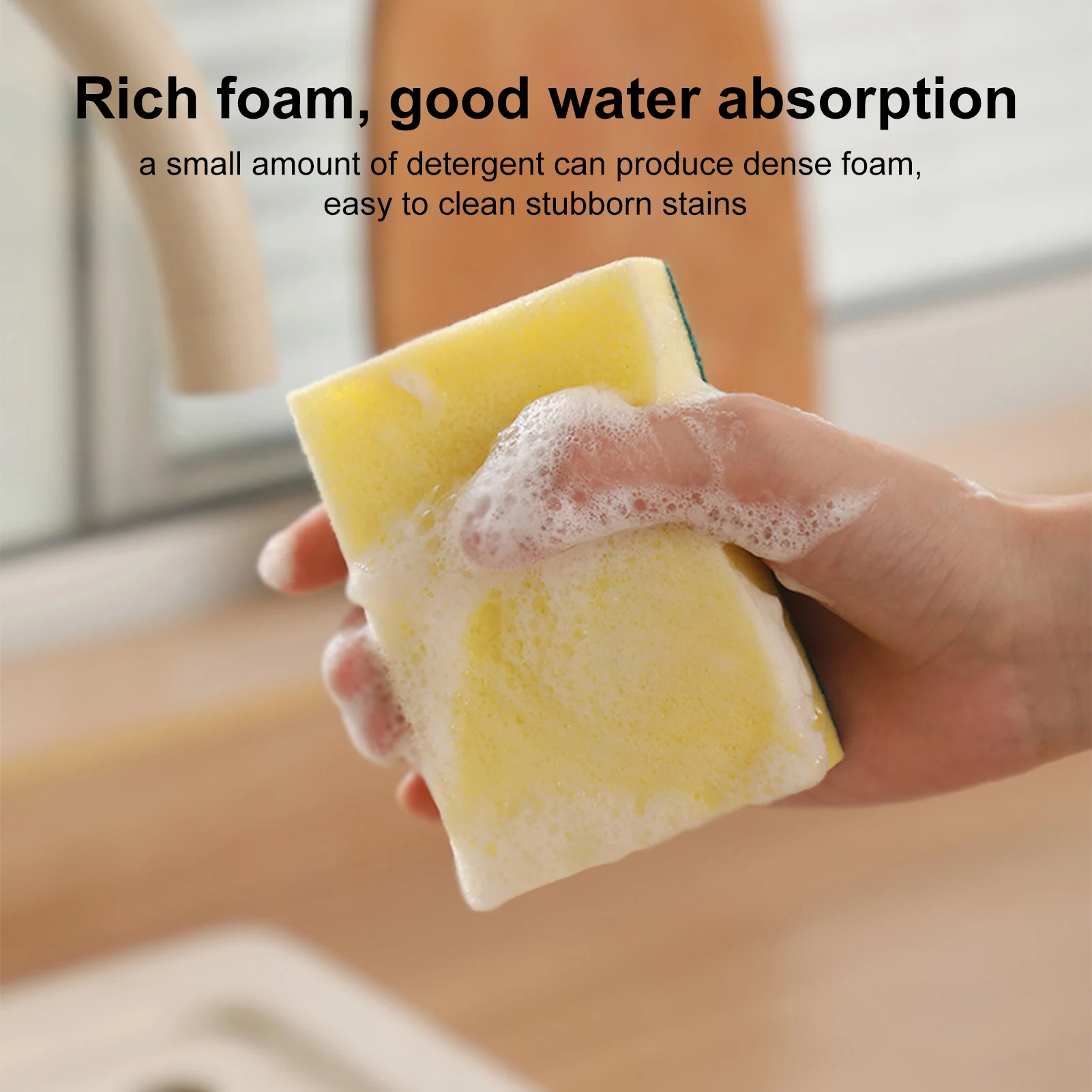 Color: WHITE, Ships From: CHINA - Dishwashing Sponge Kitchen Nano Emery Magic Clean Rub Pot Rust Focal Stains Sponge Sponge Removing Kit Cleaning Brush Sponges