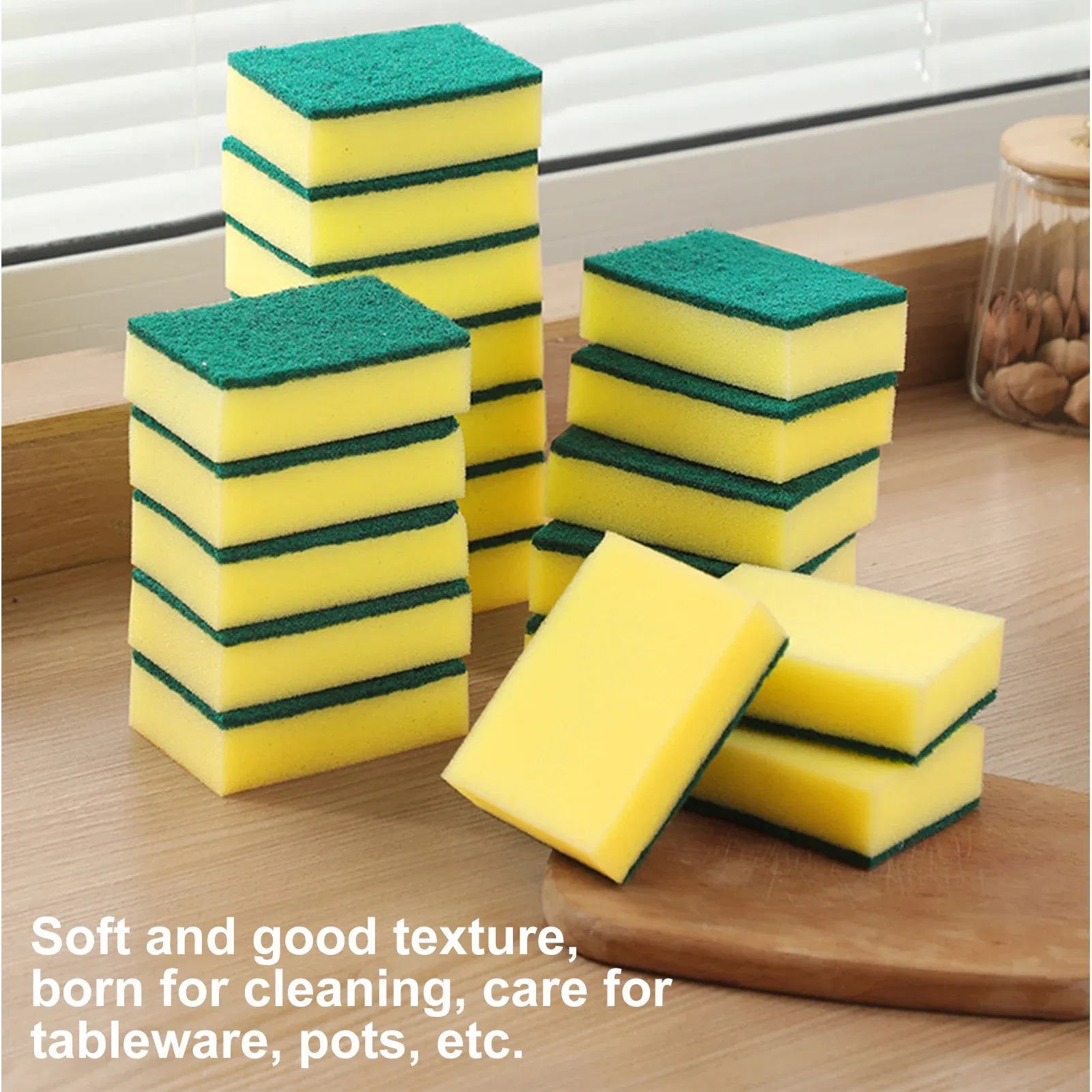 Color: WHITE, Ships From: CHINA - Dishwashing Sponge Kitchen Nano Emery Magic Clean Rub Pot Rust Focal Stains Sponge Sponge Removing Kit Cleaning Brush Sponges