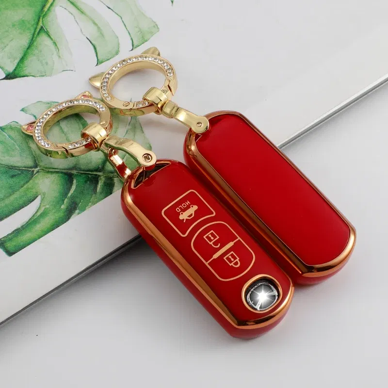 Color Name: APRICOT - TPU Car Remote Key Case Cover for Mazda 2 3 6 Atenza Axela Demio CX-5 CX5 CX-3 CX7 CX-9 2015 2016 2017 2018 2019 Accessories