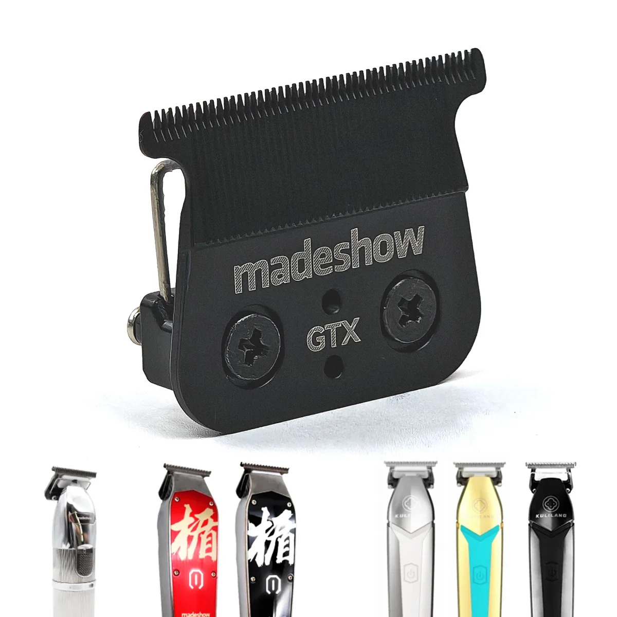 Color: Blue - Madeshow KULILANG M5F M10 R66 R77F Original Ultra Thin Fade Blade Hair Clipper Wedge Cutter Head Trimmer Replacement Accessory