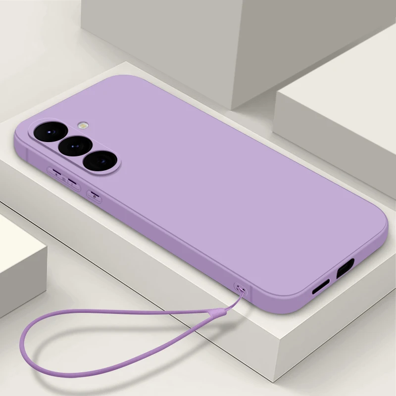 Material: CANVAS, Color: WHITE - Soft Silicone Lanyard Case For Samsung Galaxy S23 S24 S25 Ultra S23 S24 FE A56 A55 A53 A54 A35 A36 A15 A16 A25 5G Phone Cover