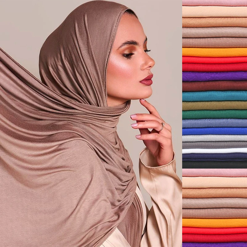 Color: Orange, Ships From: CHINA - New Jersey Womens Muslim Ramadan Fashion Modal Cotton Jersey Hijab Womens High Quality Solid Color Soft Hijab Long African Scarf