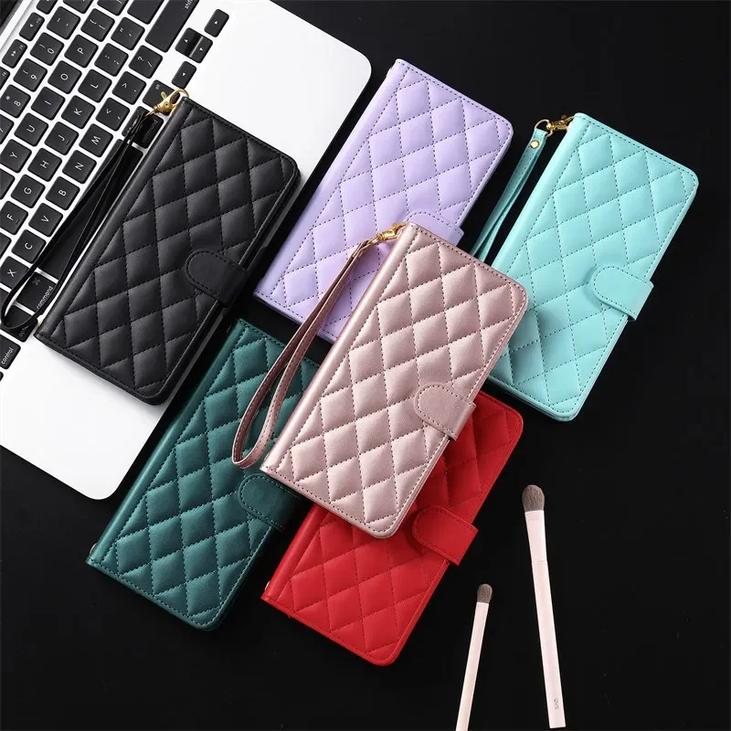 Material: Cotton Fabric, Color: Pink - Long lanyard Flip Leather Case for Samsung Galaxy Note 20 Ultra 10 9 8 Plus A10 A20E A30 A50 A70 A51 A71 A21S Wallet Card Cover