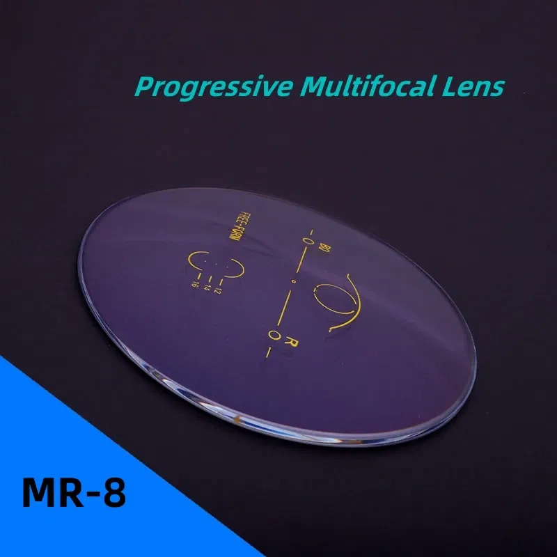 Lenses Color: black, Lens Index: 1.67 - FIRADA MR-8 HMC Anti-scratch Frameless Aspheric Photochromic Anti Blue Light Progressive Multi-focus Optical Prescription Lens