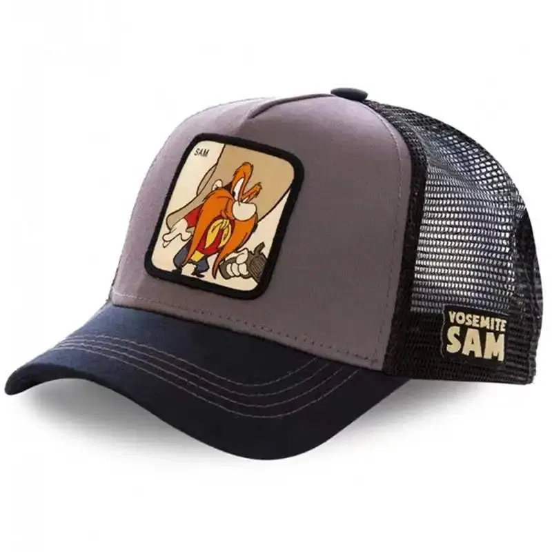 Color: Ivory - High Quality Disney Styles Anime Cartoon Snapback Cotton Baseball Cap Men Women Hip Hop Dad Mesh Hat Trucker Hat Dropshipping