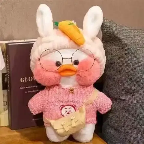 Color: DARK GRAY, Height: 11cm-30cm - 30cm Kawaii Lalafanfan Duck Plush Toy Cartoon Lalafanfan Duck Doll Soft Stuffed Animal Plushie Birthday Gifts For Girl Children