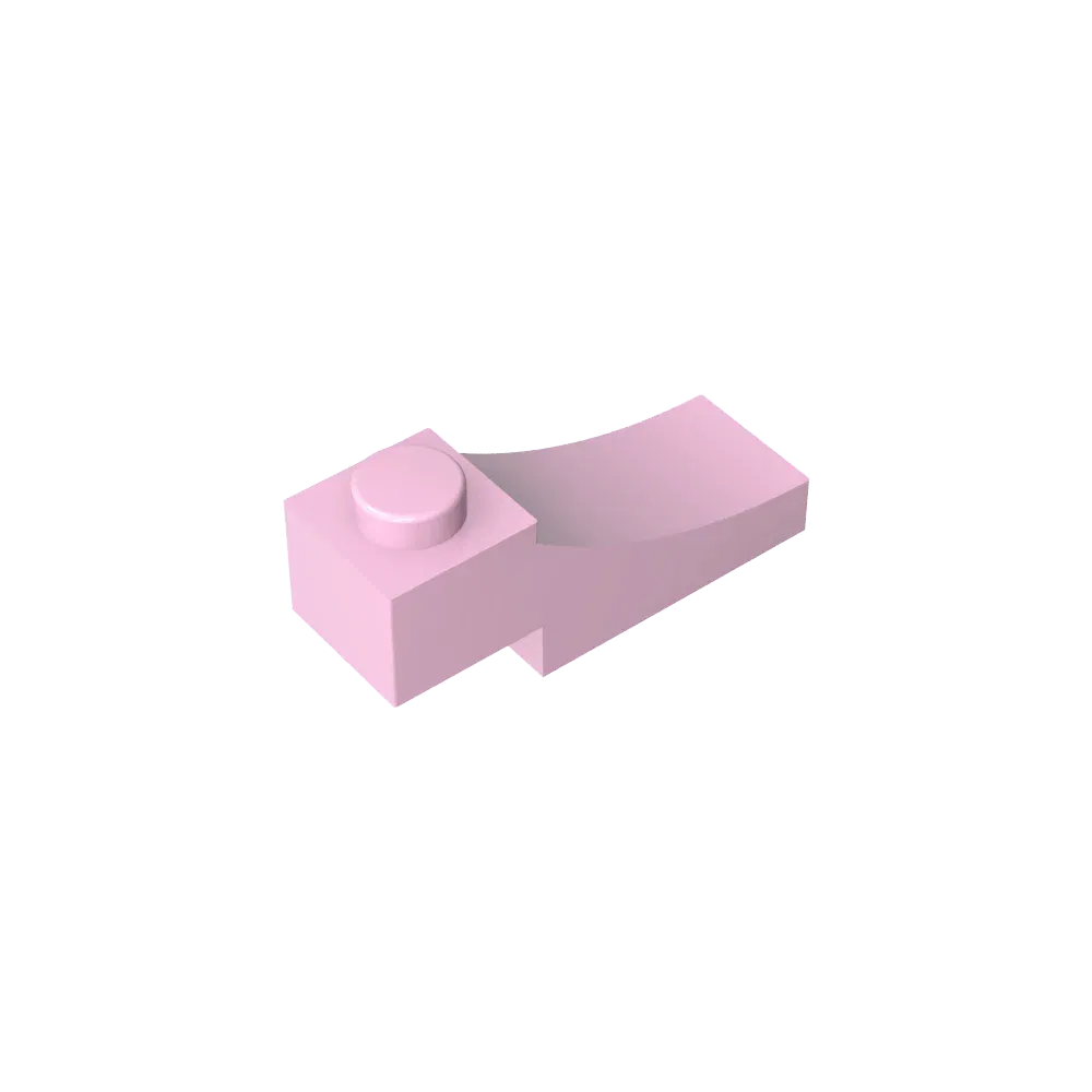 Color: WHITE - Gobricks GDS-2183 Brick Curved 3 x 1 with 2/3 Inverted Cutout compatible with lego 70681 Assembles Building Blocks