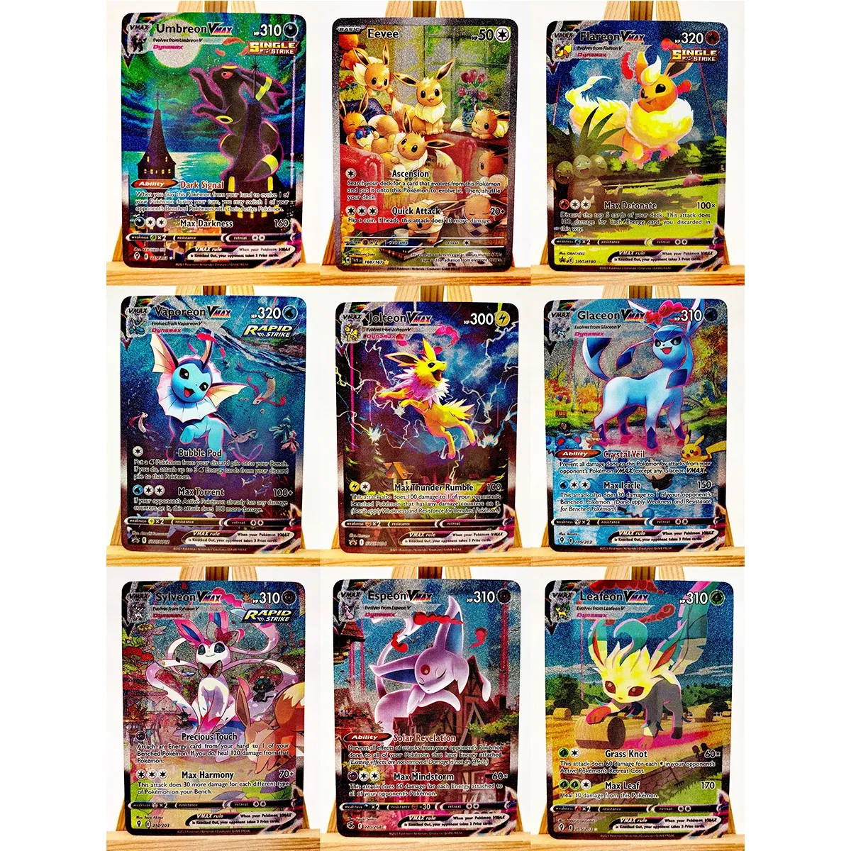 Color: light yellow - Umbreon Eevee Sylveon Leafeon Glaceon Toys Hobbies Hobby Collectibles Game Collection Anime Cards