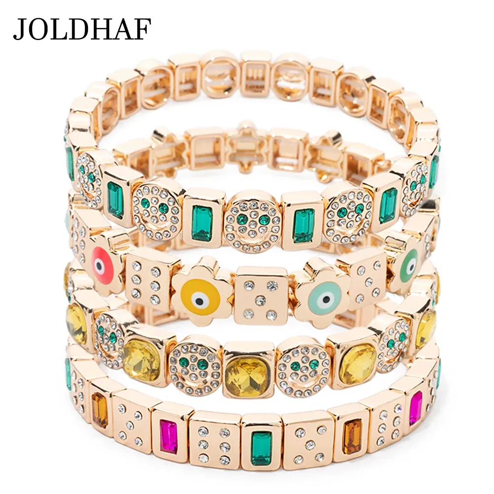 Metal Color: Blue Zinc Plated, Ships From: CHINA, Diameter: 50-52mm - 2024 New Rhinestone Happy Bangle For Women Diamond Hand Accessory