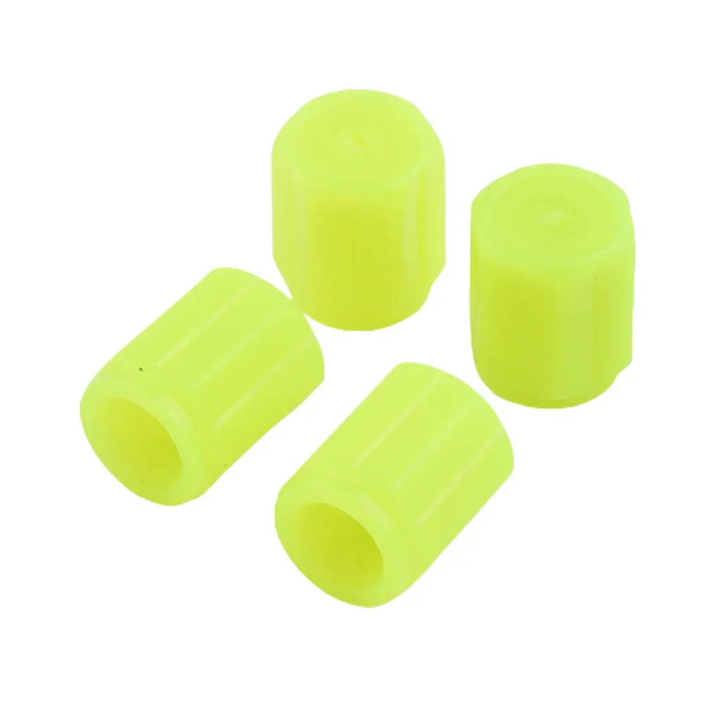 Color: Dark Grey, Ships From: CHINA - 4 PCS/Set Valve Covers Yellow Blue High-quality Luminous Bike Tire Valve Stem Cap Car Tire Valve Cap Orange Pink