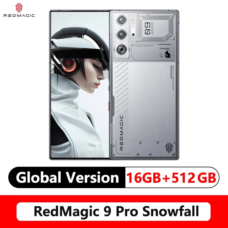 Color: WHITE, Ships From: CHINA, Bundle: Bundle 5 - Original Global Version RedMagic 9 Pro 5G Phone 6.8" Q9+ Full Flat FHD+ Gaming Phone Snapdragon 8 Gen 3 6500mAh 50MP NFC