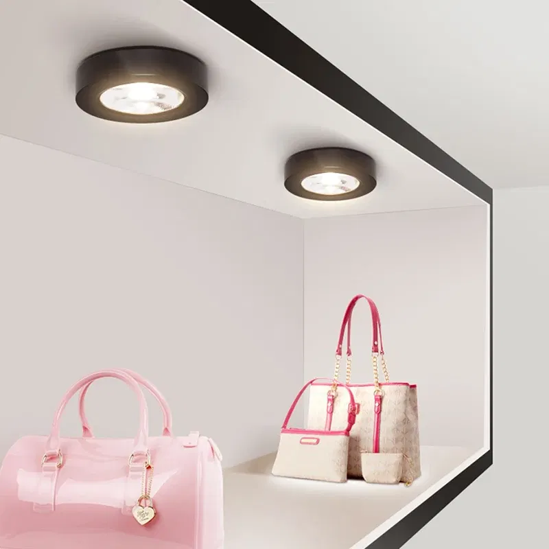 Body Color: Yellow, Emitting Color: changeable - 3 Colors Slim Ceiling Lamp Ceiling Light LED Foldable 360 Recessed Surface Mounted Spotlight for Hallway Gallery Display Living