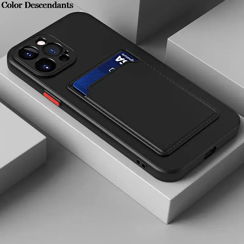 Color: Beige, Material: aluminum - Holder Card Wallet Phone Cover For Samsung Galaxy A13 A 13 13A Case Samsun Galax A13 4G Liquid Silicone Soft Fundas
