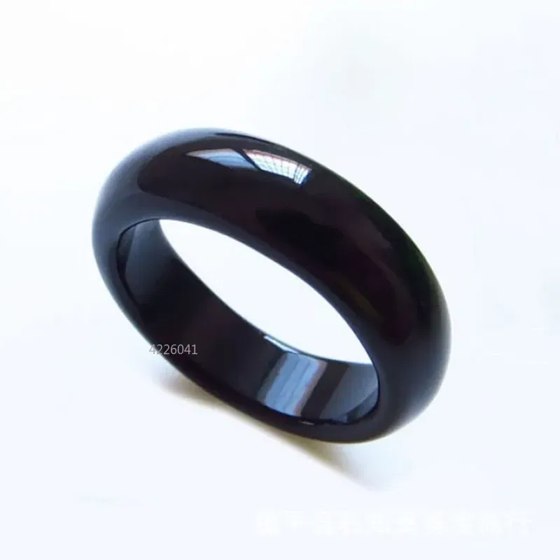 Main Stone Color: WHITE - Natural Chalcedony Hand-carved Jade Ring Fashion Jewelry Gift Jade Rings Various Colors Lovers Gemstones Accessories Wholesale