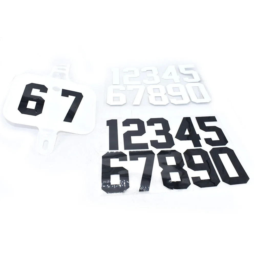 Color: Blue - Number Stickers Graphics Decals Emblems Fit For CRF 50 70 110 125 250cc Kayo BSE Dirt Pit Bike Plastic Cover Number Plate Of