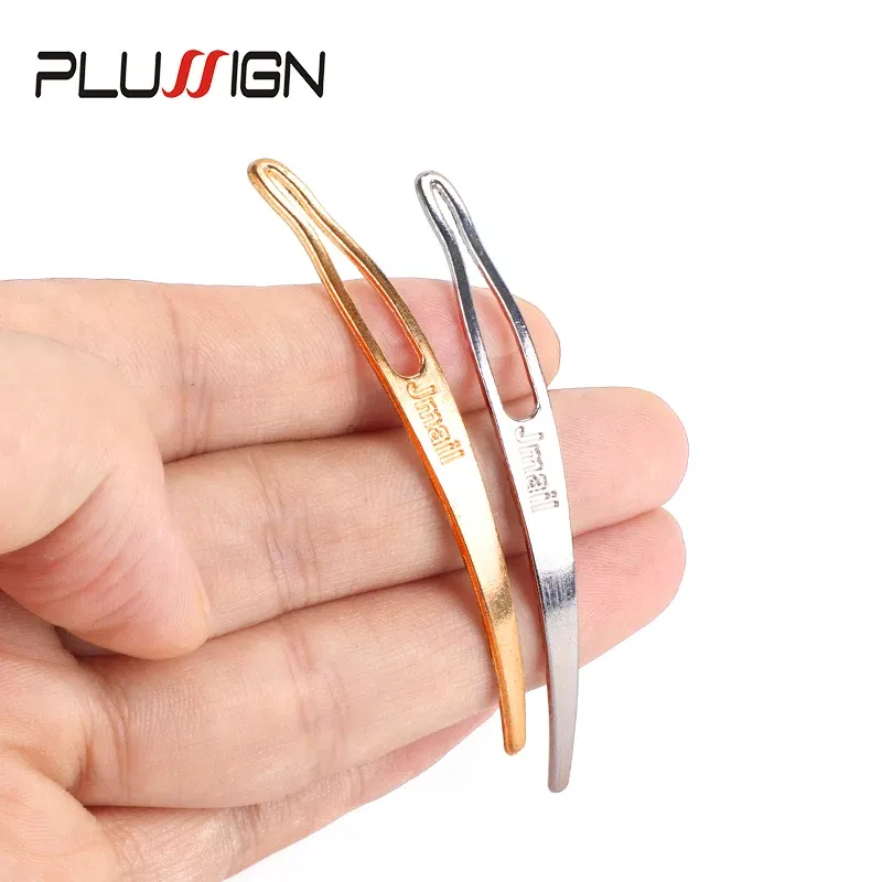 Color: Orange  & Purple - Plussign Dreadlock Needle Hair Extension Tools Crochet Hook For Dreadlocks Interlocking Tools Silver Blonde Easy Locking Needle