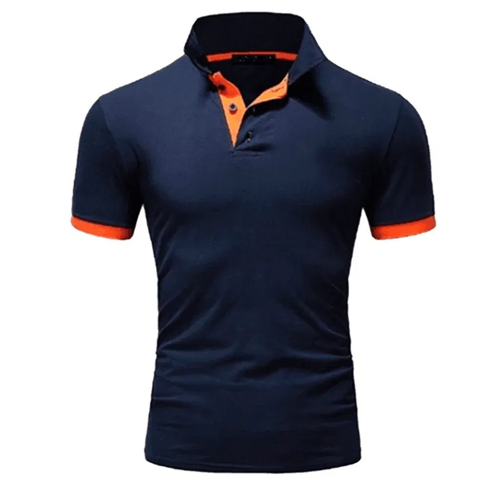 Color: Blue, Size: XL - Men's Short Sleeve Polo Shirts Casual Slim Fit Basic Designed Shirts Quick-drying Anti-wrinkle Tops