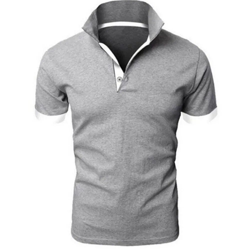 Color: Blue, Size: XL - Men's Short Sleeve Polo Shirts Casual Slim Fit Basic Designed Shirts Quick-drying Anti-wrinkle Tops