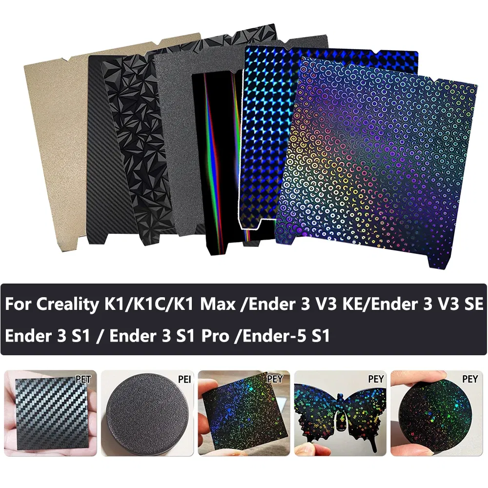 Color: WHITE, Size: 1.8mm - Upgrade Pet Bed For Creality K1 K1 Max K1C Ender-3 S1 Pro Magnetic Plate Ender-5 S1 Reality Bed Reality K1 Bulid Plate Pei Sheet
