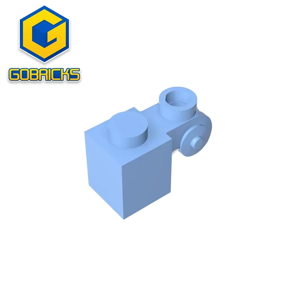 Color: light green - Gobricks GDS-M150 Brick Special 1 x 1 with Scroll with Open Stud compatible with lego 20310 Assembles Building Blocks