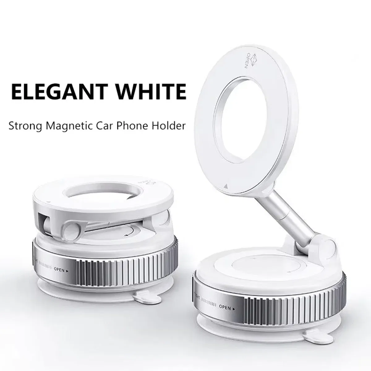 Color: green - Car Phone Holder Strong Magnetic Car Phone Mount 360?° Foldable Vacuum Magnetic Phone Holder For GPS All Smartphones For Car Desk