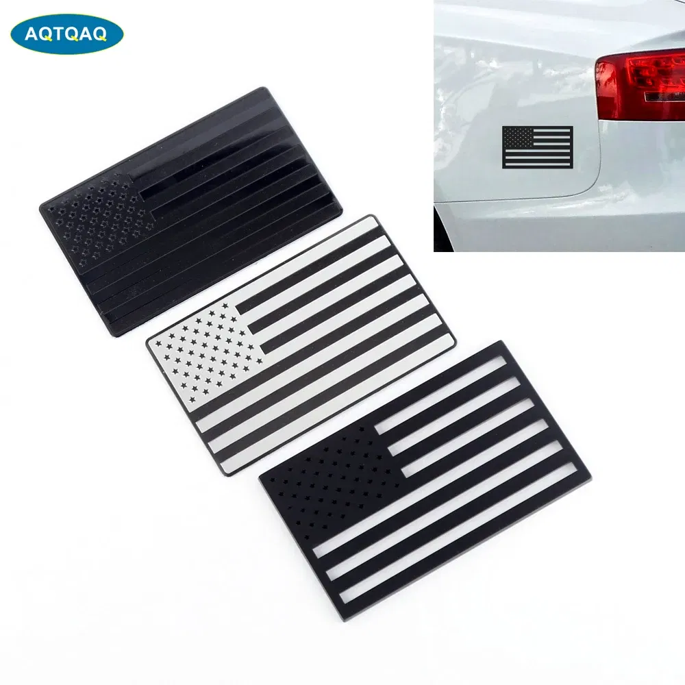 Color: army green - 2Pcs/Pair 3D American Flag Sticker Emblem Decals Cut-Out Car Military Patriotic Emblem, Bumper Stickers Decal for Car Truck SUV