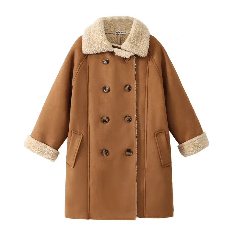 Color: black, Kid Size: 2T - Winter Girls Wool Coat Long Double-faced Tweed Overcoat for Kids Fashion Casual Grey 10 12 14 Years Teenage Children Outerwear