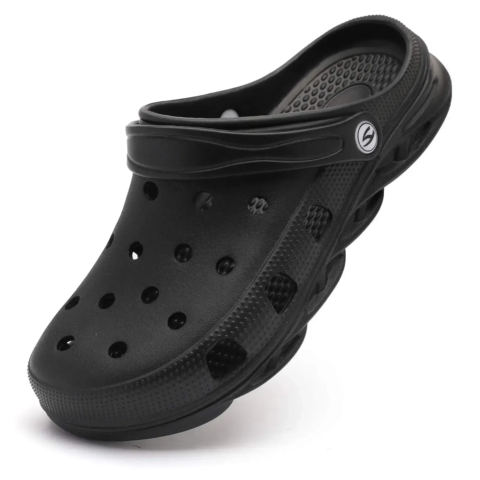 Shoe Size: 43, Color: Army Green - HOBIBEAR Unisex Garden Clogs Shoes Slippers Sandals for Men and Women