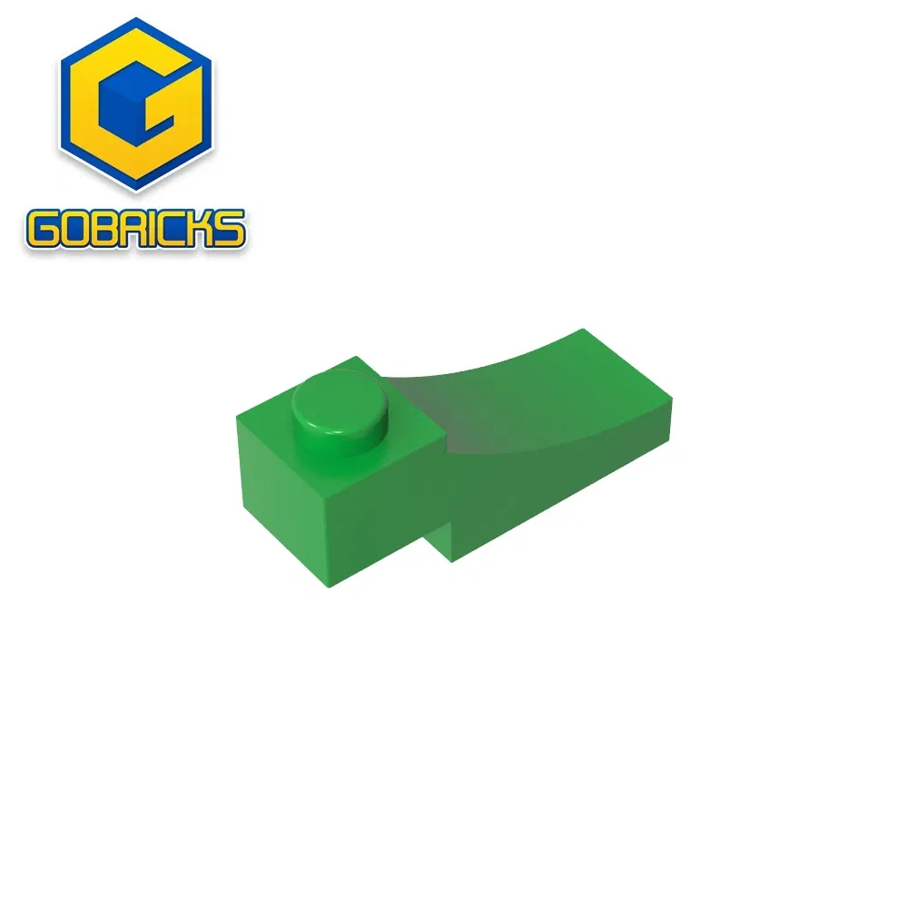 Color: tan - Gobricks GDS-2183 Brick Curved 3 x 1 with 2/3 Inverted Cutout compatible with lego 70681 Assembles Building Blocks