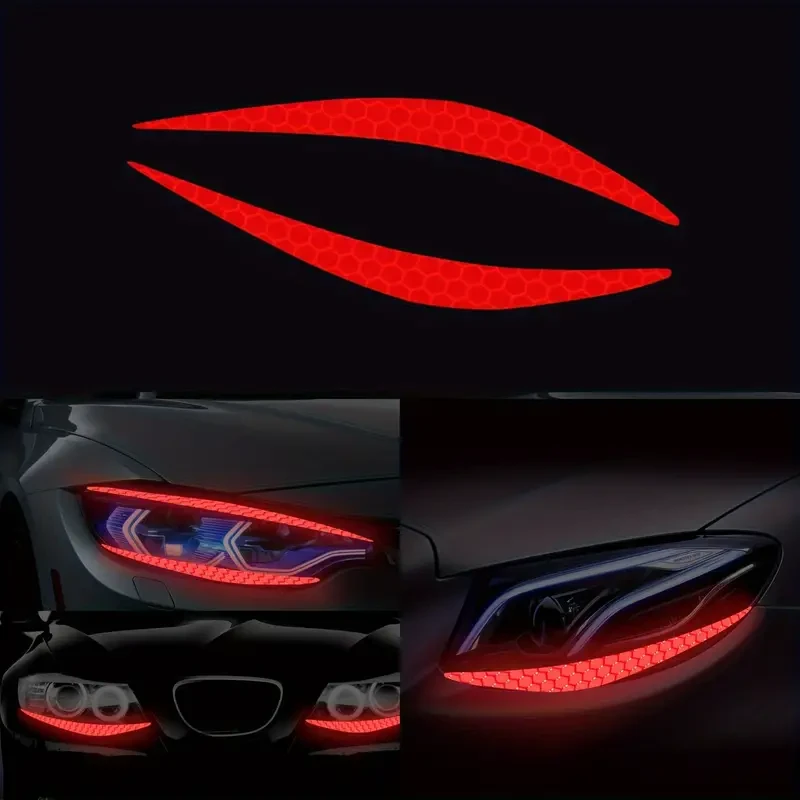 Reflective Eyeliner Car Headlight Decals - Vinyl Bumper Stickers