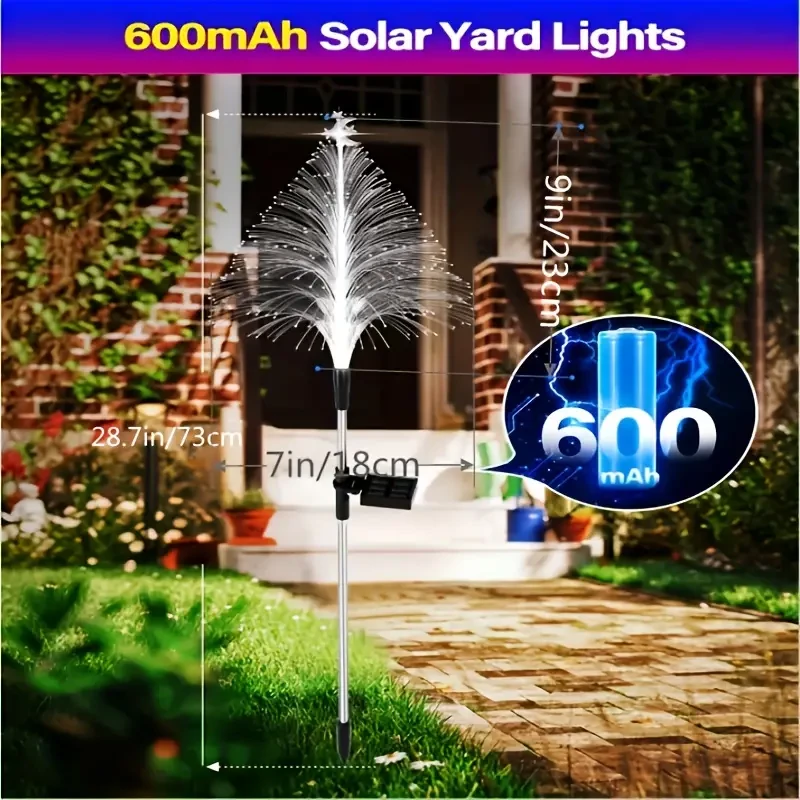 2-Piece Solar Powered Color-Changing Flower Lights