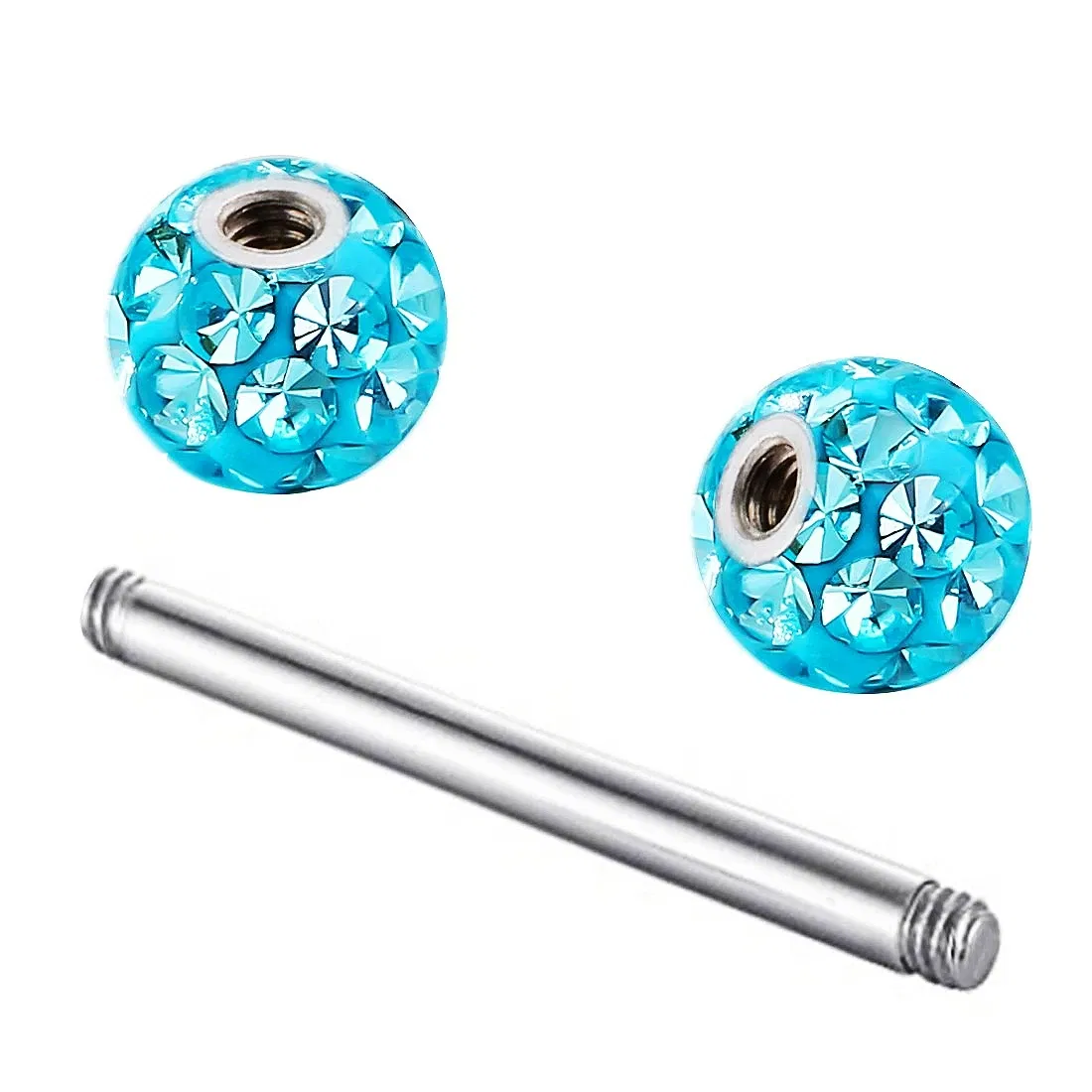 Metal color: Antique Bronze Plated, Main Stone Color: GRAY - 16g 1.2mm Coated Crystal Steel Ear Stud Tragus Helix Cartilage 3/4/5mm CZ Ball 6/8/10/12/14mm Bar Barbell Piercing