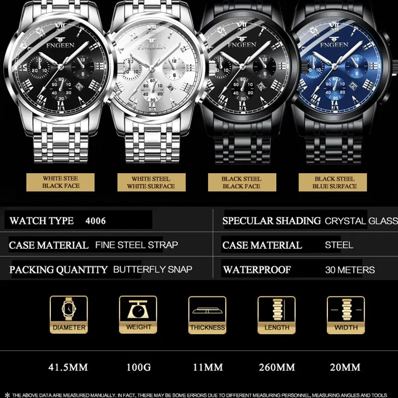 Color: BRONZE - BINBONG Men Watches 2023 Top Brand Luxury Waterproof Date Clock Male Steel Strap Casual Quartz Watch Sports Wrist Watch Men 4006