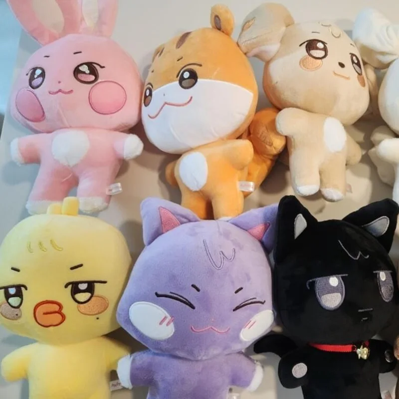 Color: MediumVioletRed, Height: 0-10cm - Kpop Aniteez Kawaii Stuffed Animals Plushies Toy Room Decor Hongjoong Seonghwa Yunho Yeosang San Ming Wooyoung Jongho Plu