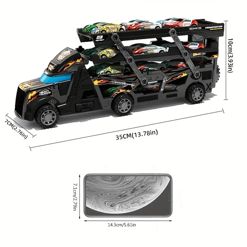 Children's Simulation Special Police Toy Car, Retractable, Folding, Ejection, Deformation, Send Eight Small Cars, Halloween And Christmas Gift For Boys And Girls