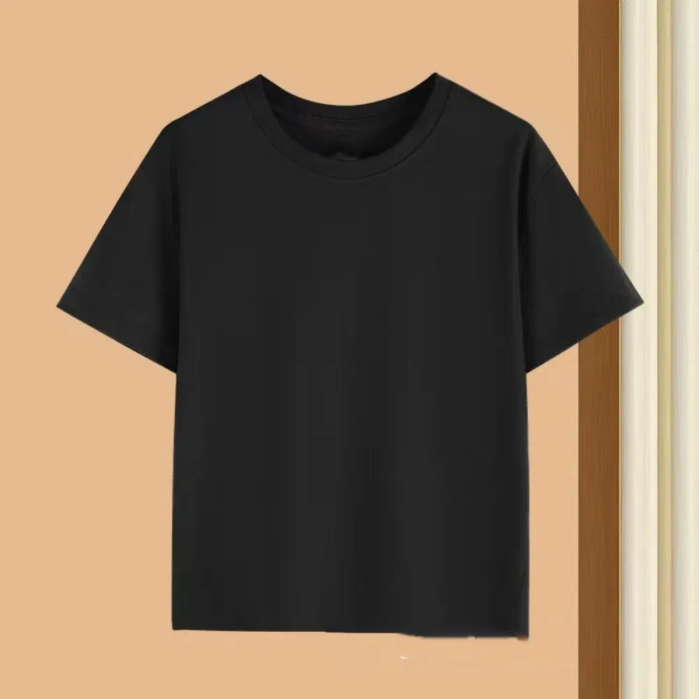 Color: black, Kid Size: 4T - Summer Huntrix Kpop Demon Hunters Graphics Cool Printed Girls Boys T Shirts High Quality Fashion Causal Tee Cotton Children Tops