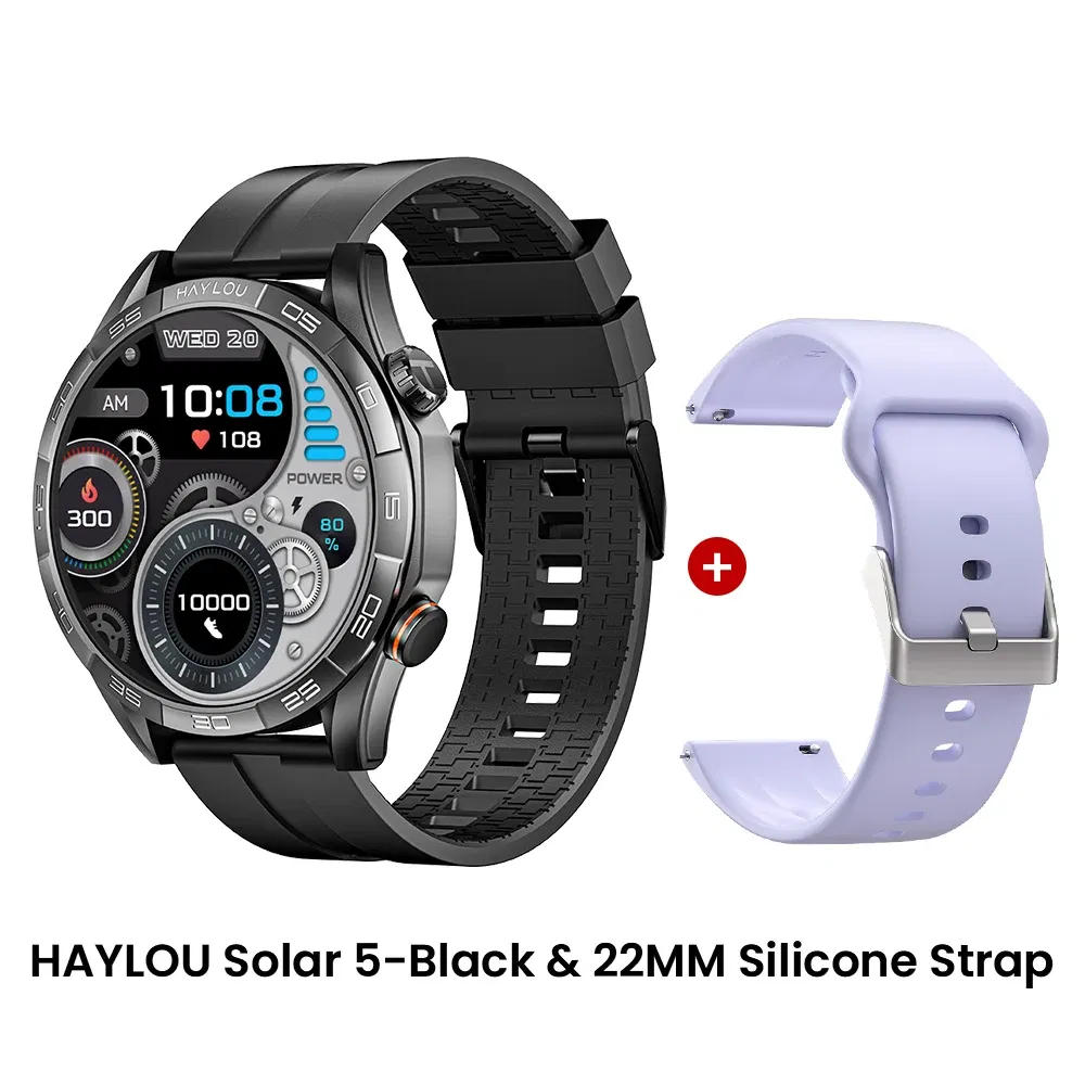 Color: GRAY, Ships From: CHINA - New! HAYLOU Solar 5 Voice Calling Smartwatch 1.58'' AMOLED Display 60Hz Smart Watch 24H Health Monitoring Sports Smartwatch for