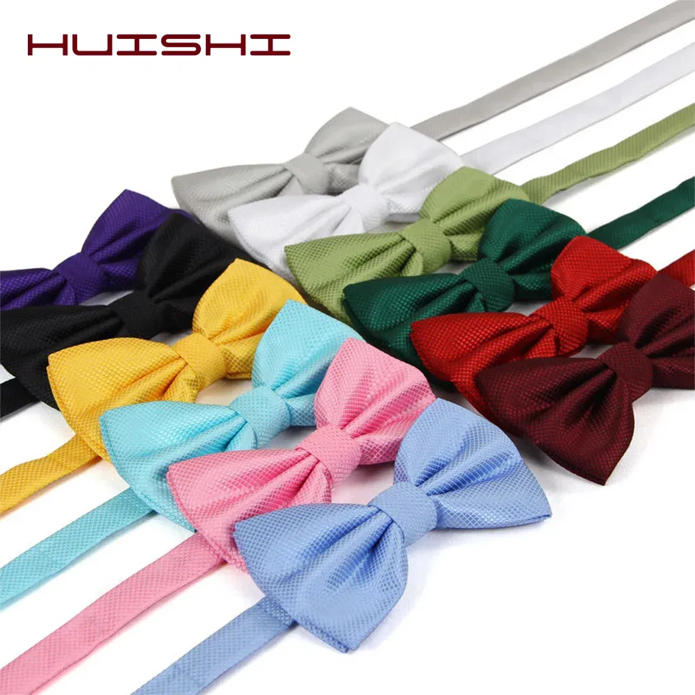 Color: PURPLE, Ships From: CN - HUISHI Bowtie Men Ties Fashion Butterfly Party Wedding Bow Tie For Men Women Candy Solid Color Bowknot Wholesale Accessories Tie