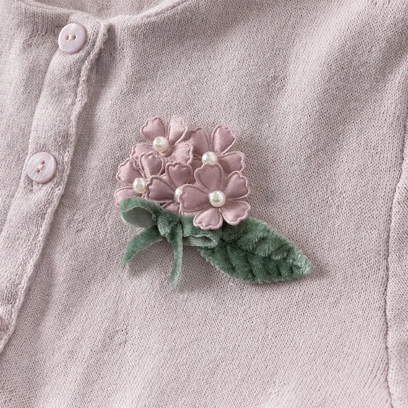 Color: Pink, Kid Size: 24 - Dave Bella 2025 Spring Girls Baby Princess Dress Children New Gentle Cute Embroidery Mesh Long Sleeved Party Outdoor DB1250340