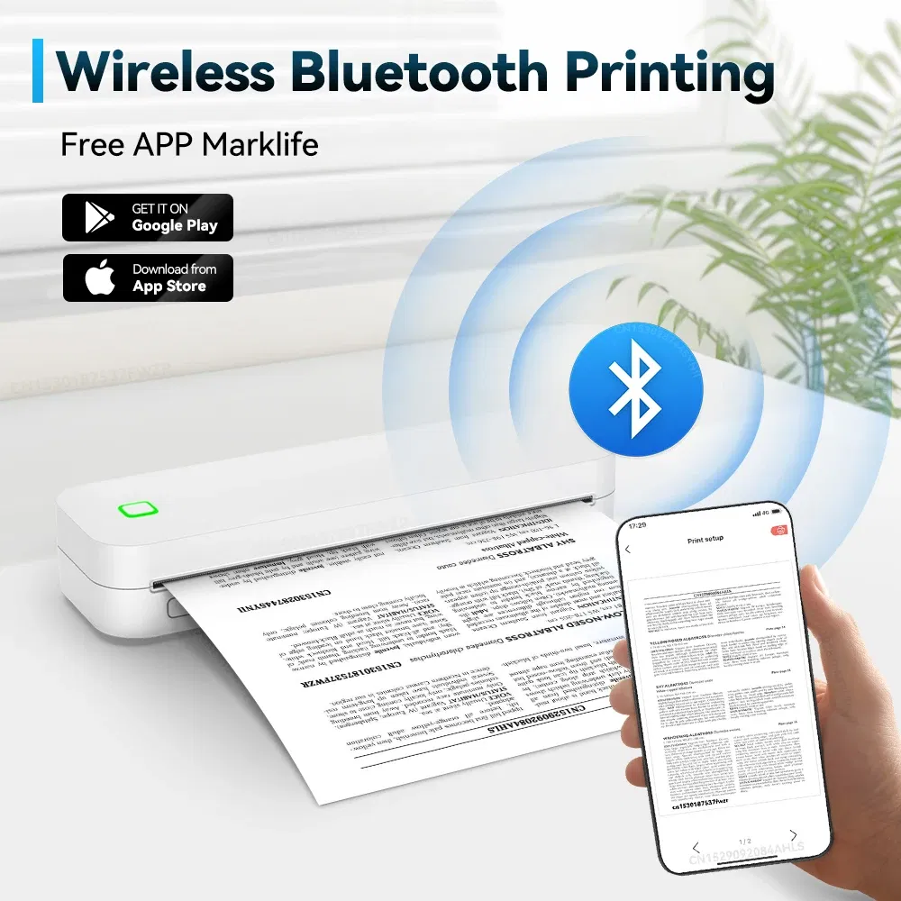 color: black, Ships From: CHINA - Top Inkless Tattoo Stencil Printer Portable A4 Thermal Printer Wireless Bluetooth PDF Photo Tattoo Paper Print for Android IOS