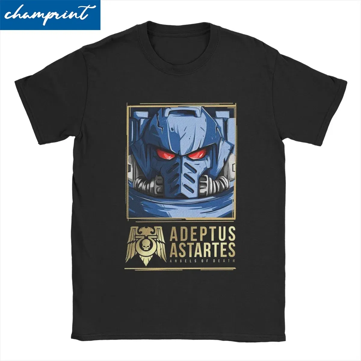 Color: Khaki, Size: S - Awesome Adeptus Astartes T-Shirt Men Women's O Neck Pure Cotton T Shirts W-Warhammer 40k Short Sleeve Tee Shirt 6XL Tops