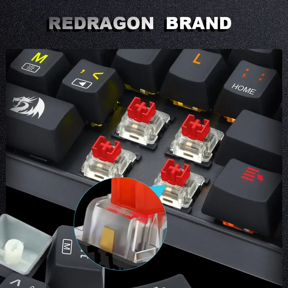 Color: Pewter, Axis Body: blue switch - REDRAGON SMD RGB MX Switch 3Pin Clicky Linear Tactile Silent Red Blue Black Brown Purple Switche For Backlit Mechanical Keyboard