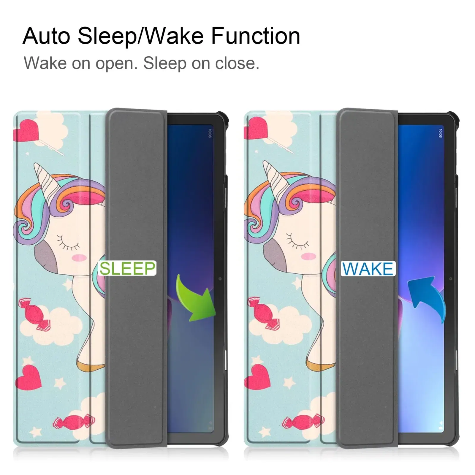 Color: Beige, Size: eleven, Ships From: CHINA - For Lenovo Tab M10 HD 2nd Gen Case TB-X306F X306X Tri-Fold Stand Wake/Sleep Magnetic Protective Shell PU Leather Tablet Cover