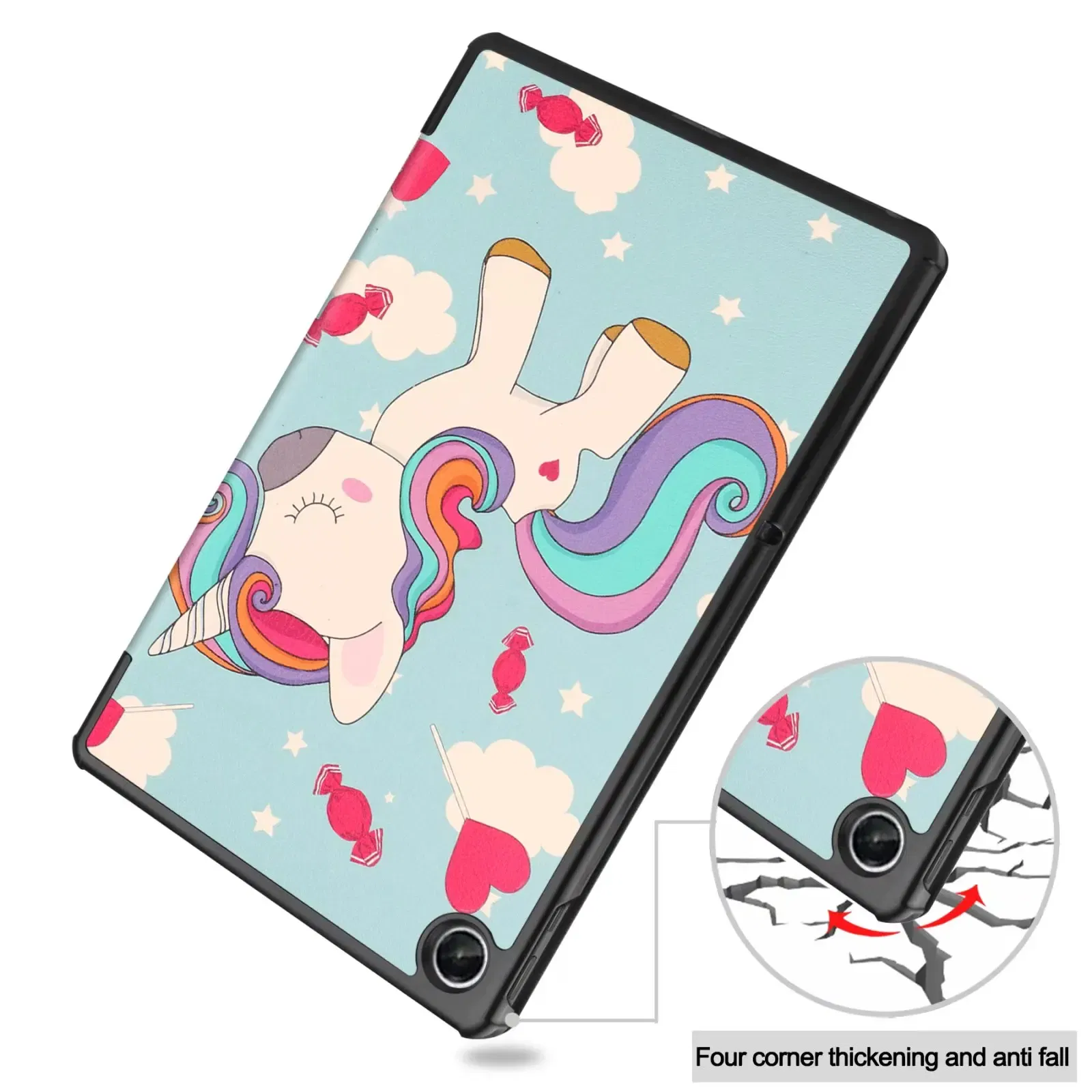 Color: Beige, Size: eleven, Ships From: CHINA - For Lenovo Tab M10 HD 2nd Gen Case TB-X306F X306X Tri-Fold Stand Wake/Sleep Magnetic Protective Shell PU Leather Tablet Cover