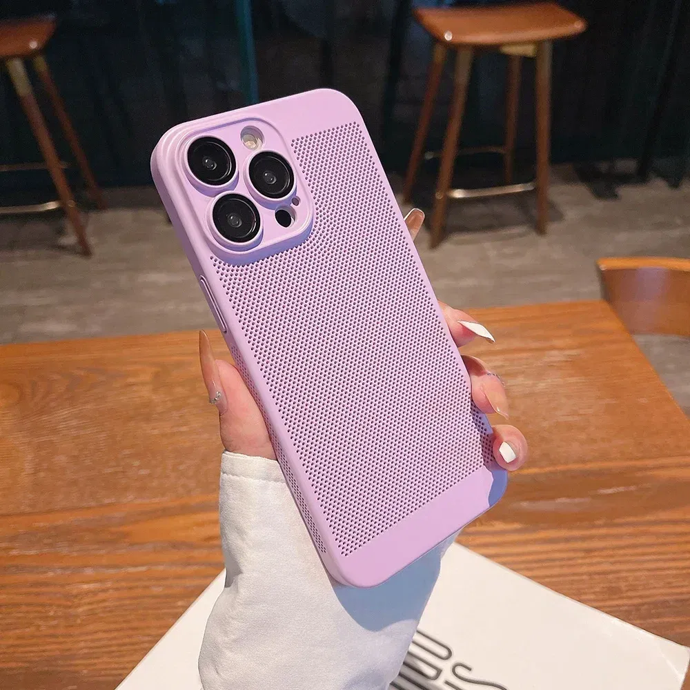 Color: MULTI, Compatible-Phone Models: For iPhone 16 Pro Max, Ships From: CHINA - Breathable Heat Dissipation Cooling Case For iPhone 16 Pro Max 15 14 13 12 11 PC Hard Back Cover