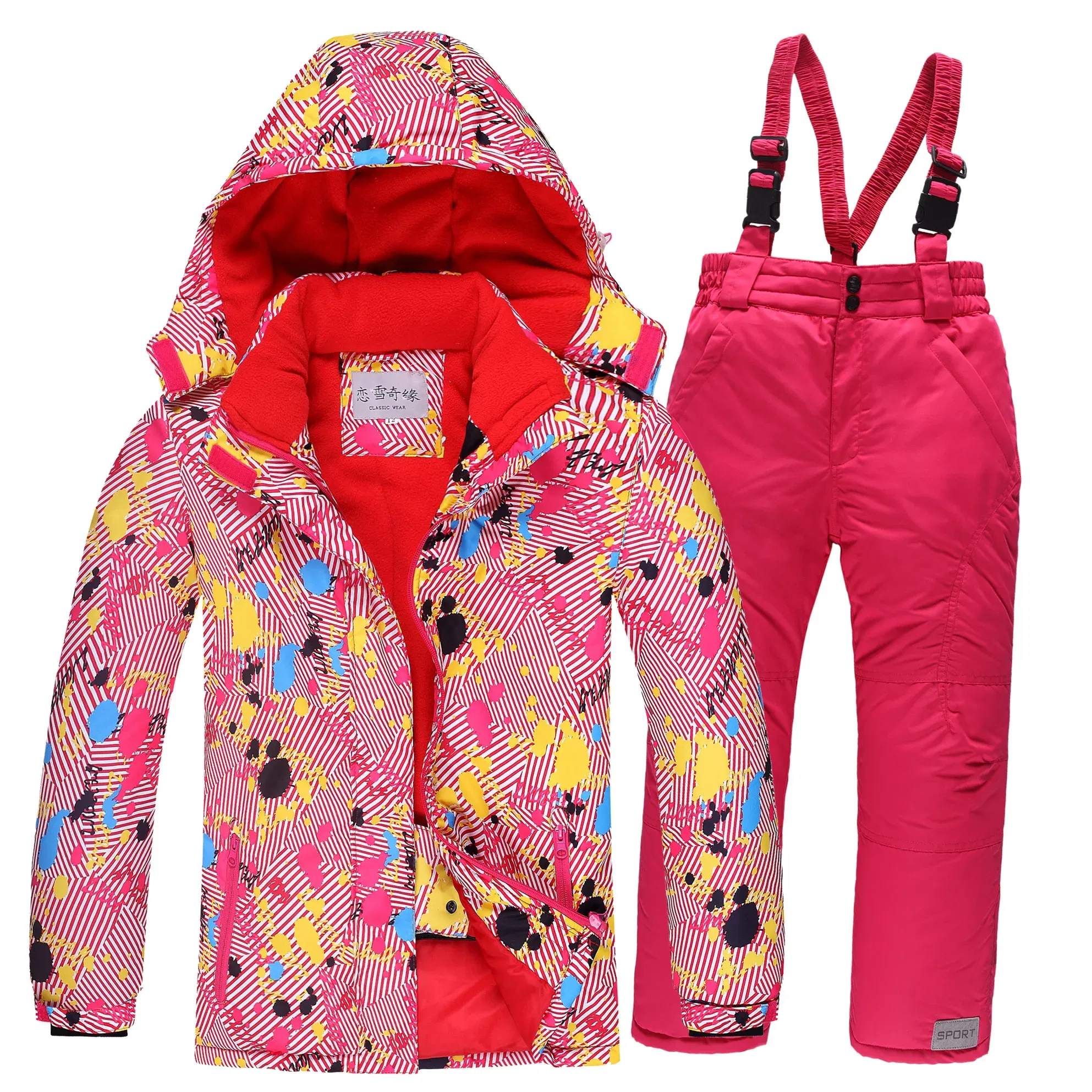 Color: Ivory, Kid Size: 9 - OLEKID 2025 Russia Winter Children Boy Ski Suit Waterproof Girl Jacket Overalls Snowsuit 3-16 Years Kid Teenage Parka Snow Suit